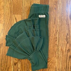 Sew Sassy Green Kids double ruffle bell Bottoms